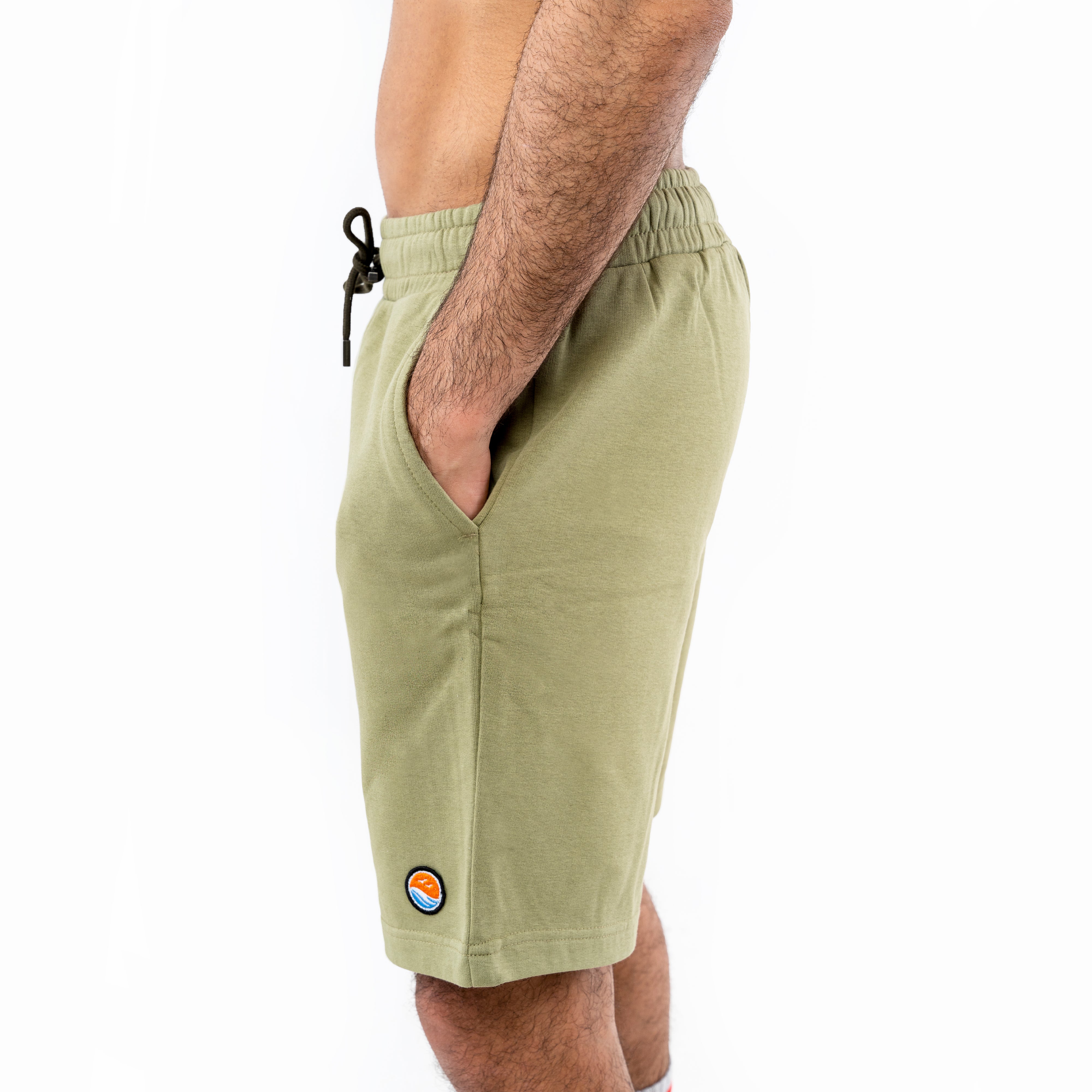 Olive Cotton Shorts