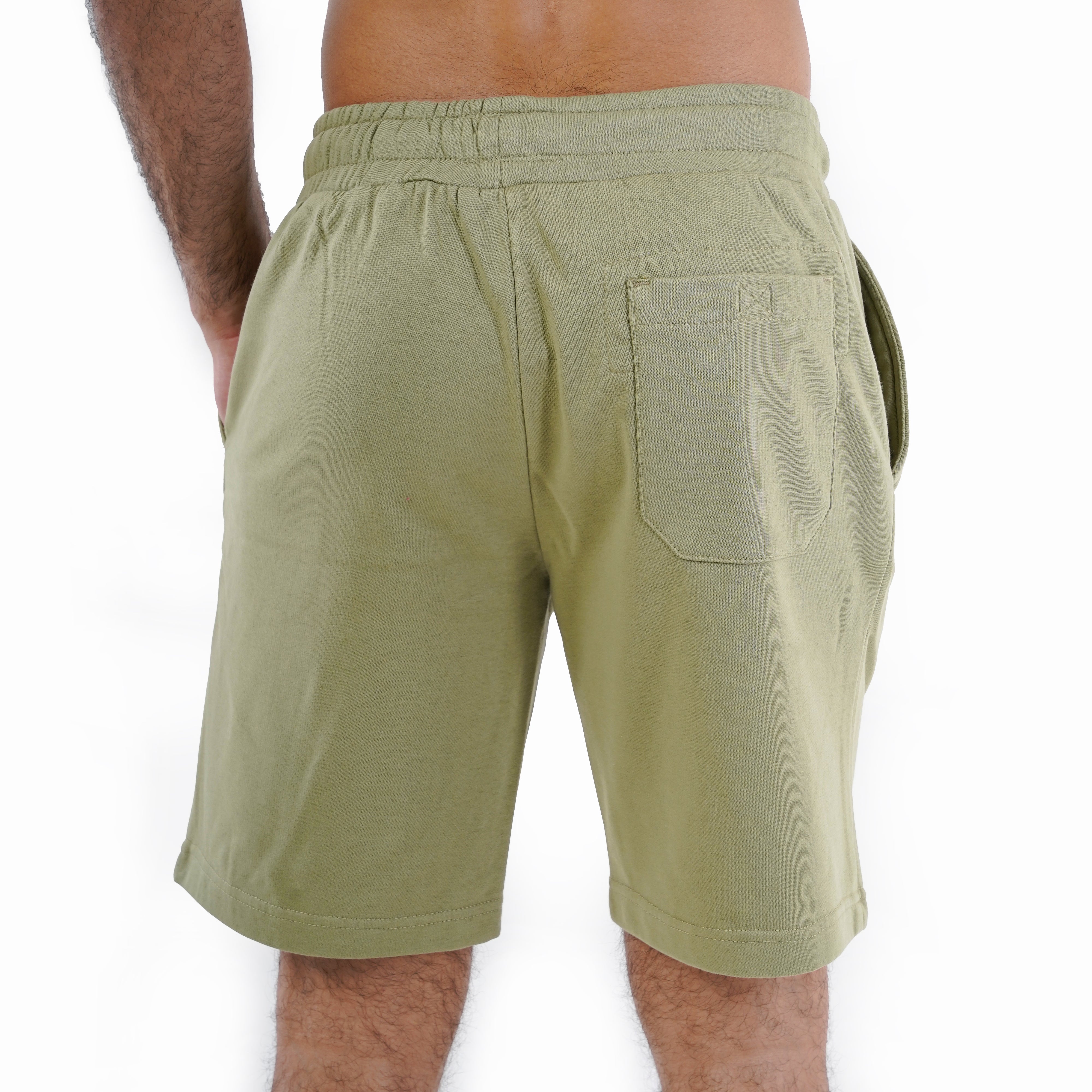 Olive Cotton Shorts